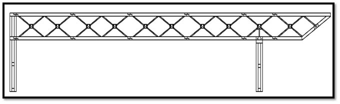 Figure 1: CAD Drawing of Left Side View of Bridge